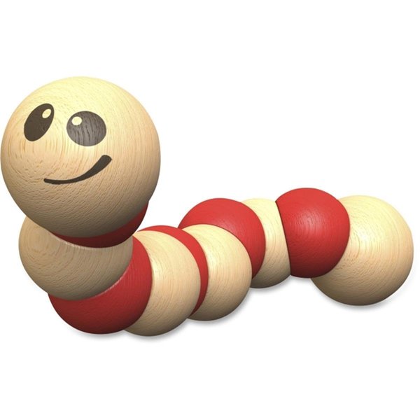 Petpride Earthworm Wooden Toy Red PE524683